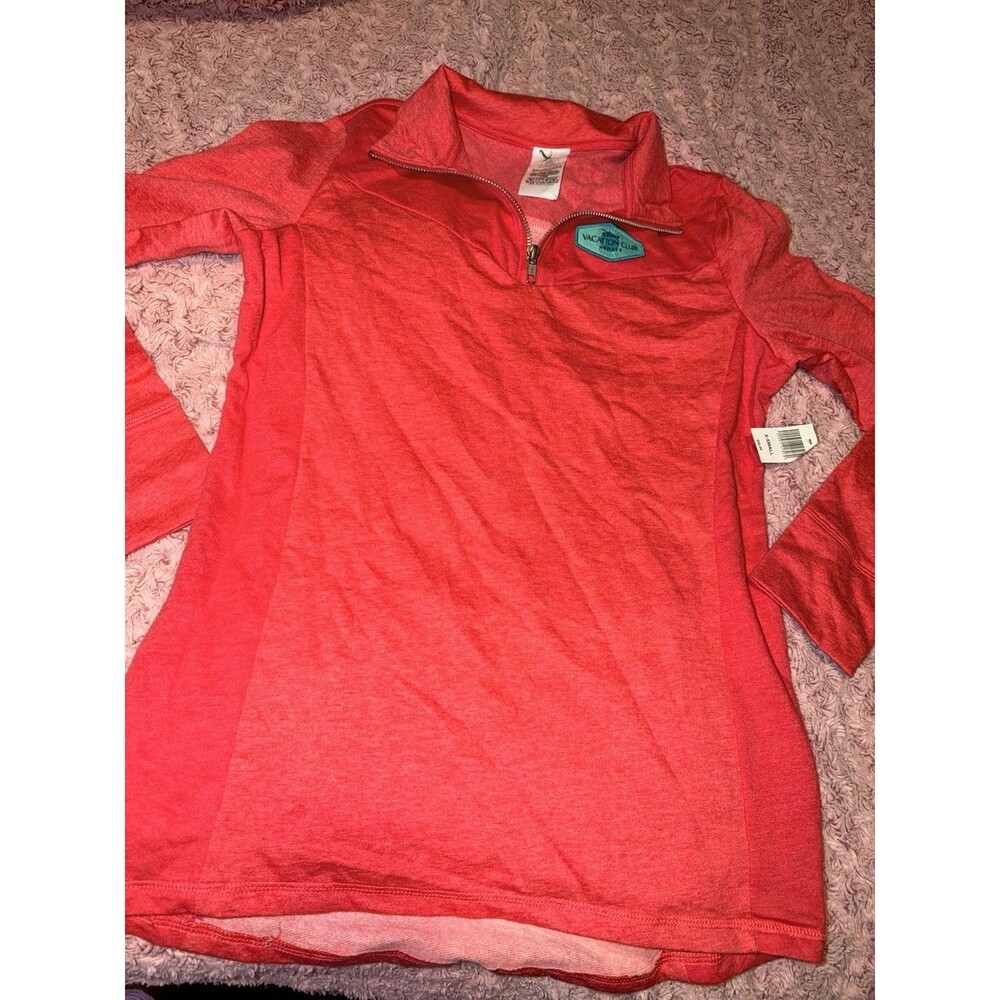 Disney Vacation Club DVC Longsleeve XS Red Quarter Zip NWT Jacket Popover